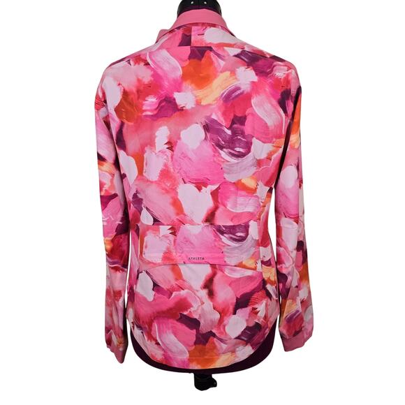 Women's Athleta Pink Floral "Run With It Printed Jacket" | Size Medium - Picture 3 of 12